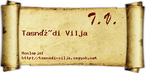 Tasnádi Vilja névjegykártya
